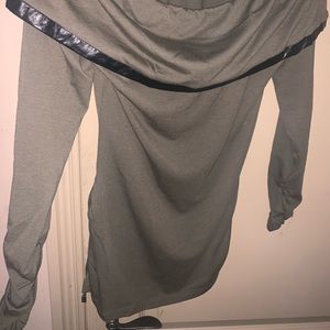 Offt he shoulder olive green top